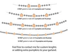 Load image into Gallery viewer, FALL Decor. Pom Poms Garland. Pumpkin Decor. Pumpkin Garland. Felt Pompom Garland
