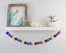 Load image into Gallery viewer, Pom Pom Garland. Summer Garland. Pool Party Garland. Felt Garland. Pompom Garland.