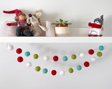 Load image into Gallery viewer, Christmas Felt Pom Pom Garland