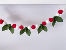 Load image into Gallery viewer, Christmas Felt Garland. Felt Pom Poms Garland.Felt Balls Garland. Felt Pompom Garland