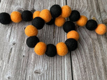 Load image into Gallery viewer, HALLOWEEN DECOR. Halloween Garland. Pom Poms Garland. Fall Decor. Autumn Decor