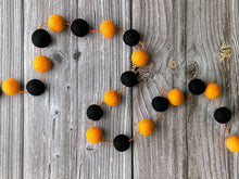 Load image into Gallery viewer, HALLOWEEN DECOR. Halloween Garland. Pom Poms Garland. Fall Decor. Autumn Decor