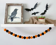 Load image into Gallery viewer, HALLOWEEN DECOR. Halloween Garland. Pom Poms Garland. Fall Decor. Autumn Decor