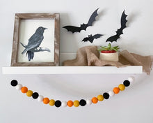 Load image into Gallery viewer, HALLOWEEN DECOR. Halloween Garland. Pom Poms Garland. Fall Decor. Autumn Decor