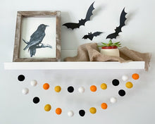 Load image into Gallery viewer, HALLOWEEN DECOR. Halloween Garland. Pom Poms Garland. Fall Decor. Autumn Decor
