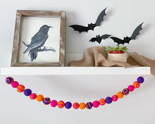 Load image into Gallery viewer, HALLOWEEN DECOR. Halloween Garland. Pom Poms Garland. Fall Decor. Autumn Decor