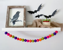 Load image into Gallery viewer, HALLOWEEN DECOR. Halloween Garland. Pom Poms Garland. Fall Decor. Autumn Decor