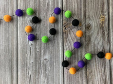 Load image into Gallery viewer, HALLOWEEN DECOR. Halloween Garland. Pom Poms Garland. Fall Decor. Autumn Decor