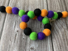 Load image into Gallery viewer, HALLOWEEN DECOR. Halloween Garland. Pom Poms Garland. Fall Decor. Autumn Decor