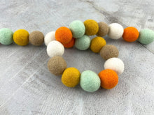 Load image into Gallery viewer, FALL Garland. FALL Decor. Felt Pom Poms Garland. Felt Balls Garland. Felt Pompom Garland