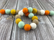 Load image into Gallery viewer, FALL Garland. FALL Decor. Felt Pom Poms Garland. Felt Balls Garland. Felt Pompom Garland