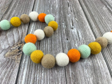 Load image into Gallery viewer, FALL Garland. FALL Decor. Felt Pom Poms Garland. Felt Balls Garland. Felt Pompom Garland