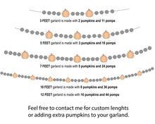 Load image into Gallery viewer, FALL Decor. Pom Poms Garland. Pumpkin Decor. Pumpkin Garland. Felt Pompom Garland