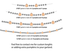 Load image into Gallery viewer, FALL Decor. Pom Poms Garland. Pumpkin Decor. Pumpkin Garland. Felt Pompom Garland
