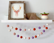 Load image into Gallery viewer, FALL Garland. FALL Decor. Felt Pom Poms Garland. Felt Balls Garland. Felt Pompom Garland