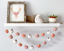 Load image into Gallery viewer, FALL Decor. Pom Poms Garland. Pumpkin Decor. Pumpkin Garland. Felt Pompom Garland