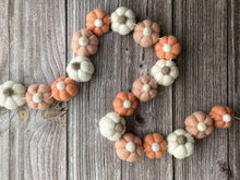 Load image into Gallery viewer, FALL Decor. Pom Poms Garland. Pumpkin Decor. Pumpkin Garland. Felt Pompom Garland