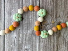 Load image into Gallery viewer, FALL Decor. Pom Poms Garland. Pumpkin Decor. Pumpkin Garland. Felt Pompom Garland