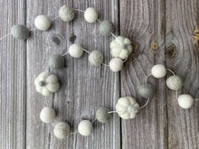 Load image into Gallery viewer, FALL Decor. Pom Poms Garland. Pumpkin Decor. Pumpkin Garland. Felt Pompom Garland