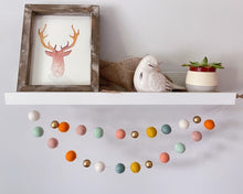 Load image into Gallery viewer, FALL Garland. FALL Decor. Felt Pom Poms Garland. Felt Balls Garland. Felt Pompom Garland