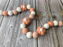 Load image into Gallery viewer, FALL Decor. Pom Poms Garland. Pumpkin Decor. Pumpkin Garland. Felt Pompom Garland