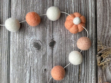 Load image into Gallery viewer, FALL Decor. Pom Poms Garland. Pumpkin Decor. Pumpkin Garland. Felt Pompom Garland