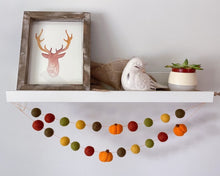 Load image into Gallery viewer, FALL Decor. Pom Poms Garland. Pumpkin Decor. Pumpkin Garland. Felt Pompom Garland