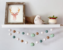 Load image into Gallery viewer, FALL Decor. Pom Poms Garland. Pumpkin Decor. Pumpkin Garland. Felt Pompom Garland