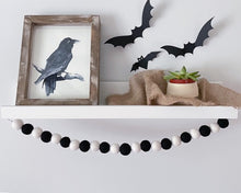 Load image into Gallery viewer, HALLOWEEN DECOR. Halloween Garland. Pom Poms Garland. Fall Decor. Autumn Decor