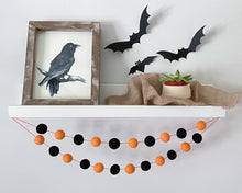 Load image into Gallery viewer, HALLOWEEN DECOR. Halloween Garland. Pom Poms Garland. Fall Decor. Autumn Decor