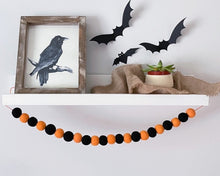 Load image into Gallery viewer, HALLOWEEN DECOR. Halloween Garland. Pom Poms Garland. Fall Decor. Autumn Decor
