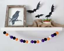 Load image into Gallery viewer, HALLOWEEN DECOR. Halloween Garland. Pom Poms Garland. Fall Decor. Autumn Decor