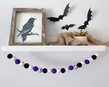 Load image into Gallery viewer, HALLOWEEN DECOR. Halloween Garland. Pom Poms Garland. Fall Decor. Autumn Decor