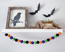 Load image into Gallery viewer, HALLOWEEN DECOR. Halloween Garland. Pom Poms Garland. Fall Decor. Autumn Decor