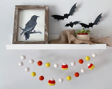 Load image into Gallery viewer, HALLOWEEN DECOR. Halloween Garland. Pom Poms Garland. Candy Corn Garland. Fall Decor. Autumn Decor