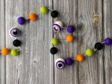 Load image into Gallery viewer, HALLOWEEN DECOR. Halloween Garland. Pom Poms Garland. Fall Decor. Autumn Decor