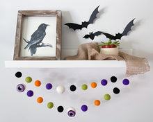 Load image into Gallery viewer, HALLOWEEN DECOR. Halloween Garland. Pom Poms Garland. Fall Decor. Autumn Decor