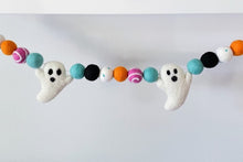 Load image into Gallery viewer, HALLOWEEN DECOR. Halloween Garland. Pom Poms Garland. Ghost Garland. Fall Decor. Autumn Decor