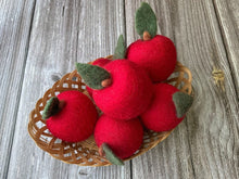 Load image into Gallery viewer, Felt Apple. Felt Shapes. Autumn Decor. Fall Decor. Fall Apple Decor