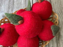 Load image into Gallery viewer, Felt Apple. Felt Shapes. Autumn Decor. Fall Decor. Fall Apple Decor