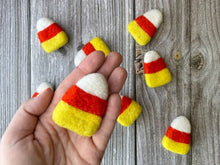 Load image into Gallery viewer, Felt Candy Corn. Candy Corn Decor. Halloween Felt Shape. Halloween Candy Corn. Felt Shape