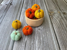 Load image into Gallery viewer, Felt Pumpkins. Pumkin Decor. Fall Decor. Felted Pumpkins. Felt Shape