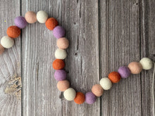 Load image into Gallery viewer, FALL Garland. FALL Decor. Felt Pom Poms Garland. Felt Balls Garland. Felt Pompom Garland