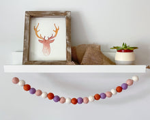 Load image into Gallery viewer, FALL Garland. FALL Decor. Felt Pom Poms Garland. Felt Balls Garland. Felt Pompom Garland