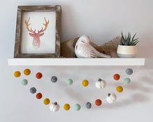 Load image into Gallery viewer, FALL Decor. Pom Poms Garland. Pumpkin Decor. Pumpkin Garland. Felt Pompom Garland