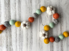 Load image into Gallery viewer, FALL Decor. Pom Poms Garland. Pumpkin Decor. Pumpkin Garland. Felt Pompom Garland