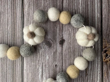 Load image into Gallery viewer, FALL Decor. Pom Poms Garland. Pumpkin Decor. Pumpkin Garland. Felt Pompom Garland