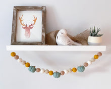 Load image into Gallery viewer, FALL Decor. Pom Poms Garland. Pumpkin Decor. Pumpkin Garland. Felt Pompom Garland