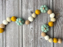 Load image into Gallery viewer, FALL Decor. Pom Poms Garland. Pumpkin Decor. Pumpkin Garland. Felt Pompom Garland