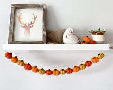 Load image into Gallery viewer, FALL Decor. Pom Poms Garland. Pumpkin Decor. Pumpkin Garland. Felt Pompom Garland
